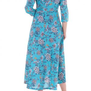 Sky And Blue  Cotton Regular Kurta